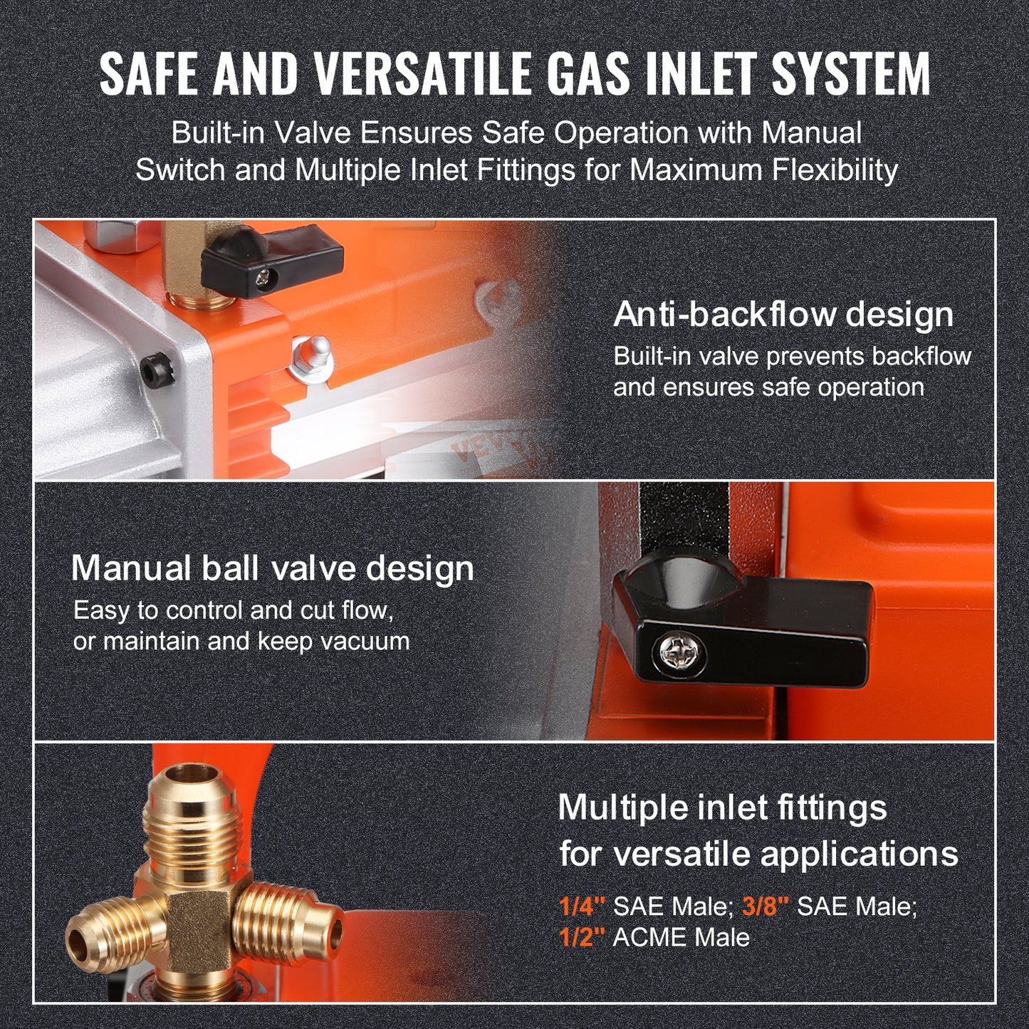 5 CFM Vacuum Pump Air Conditioning Vacuum Pump 2 Stage Rotary Vane HVAC