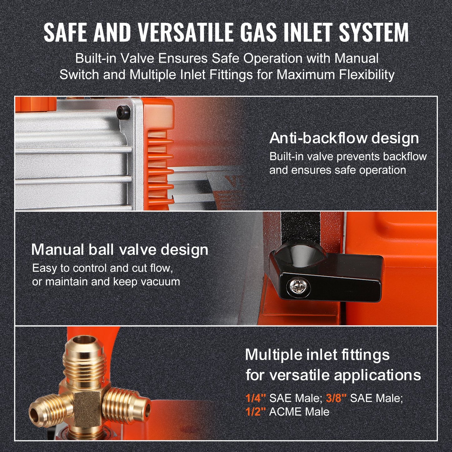 7 CFM Vacuum Pump Air Conditioning Vacuum Pump 2 Stage Rotary Vane HVAC