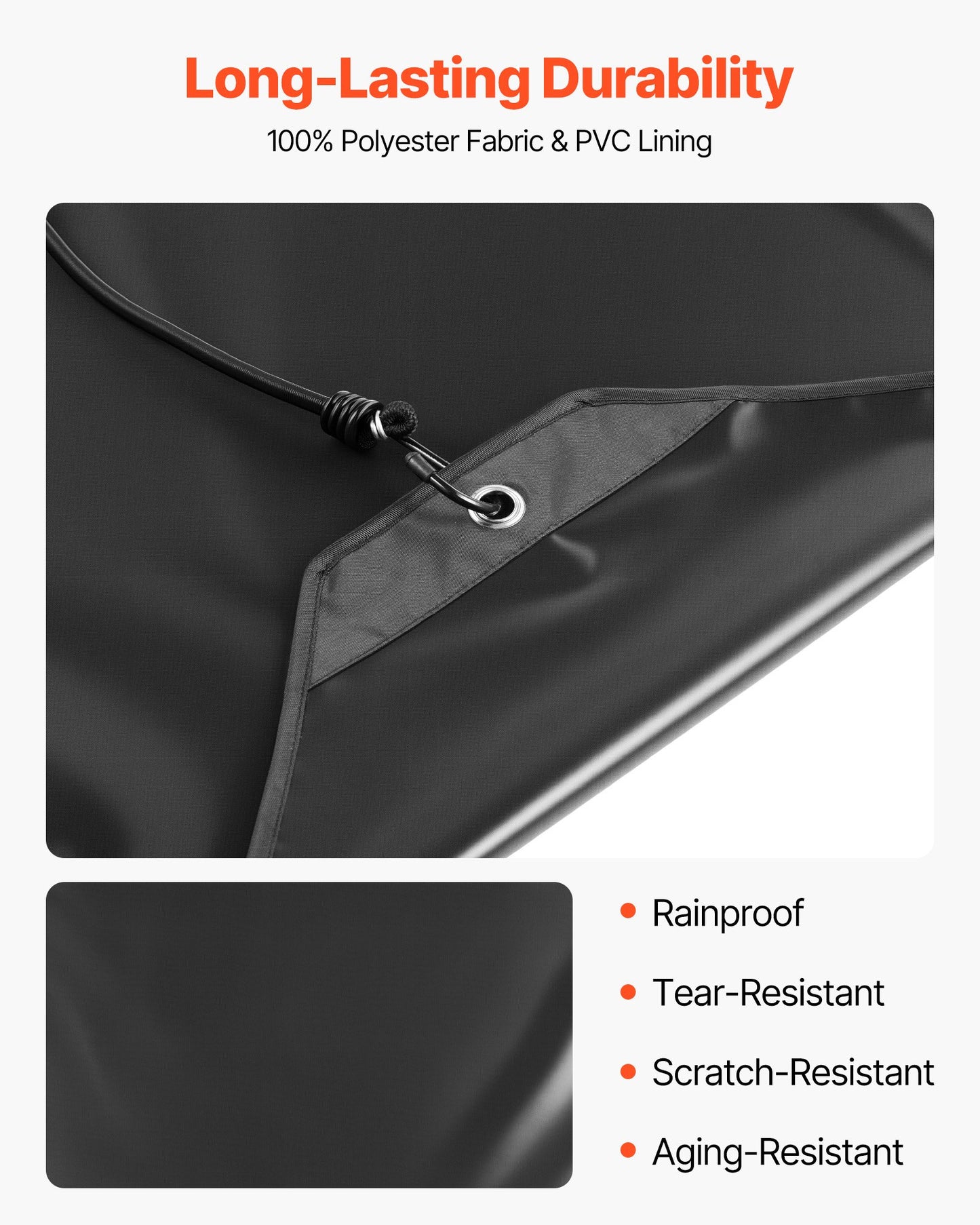 Air Conditioner Cover for Outside Units, 910 x 910 mm Central AC Cover for Air Conditioning Unit, Top Universal Mesh Defender Rainproof Easy Install for Outdoor Outside All Seasons, Black