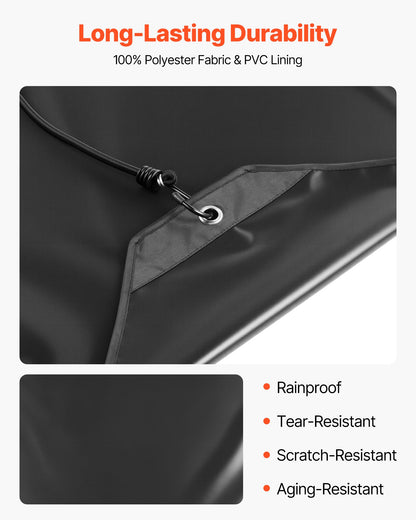 Air Conditioner Cover for Outside Units, 910 x 910 mm Central AC Cover for Air Conditioning Unit, Top Universal Mesh Defender Rainproof Easy Install for Outdoor Outside All Seasons, Black