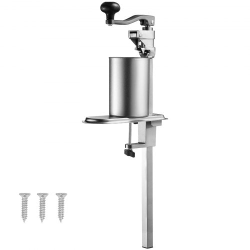 Commercial Can Opener, Heavy-Duty Manual Tabletop Cans Opener for Cans Up to 400 mm Height, Height-Adjustable Can Openers Fixed with Screws & Table Clamp, for Restaurant, Hotel, and Food Store