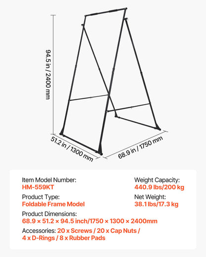 Yoga Stand Frame, Max 200 kg Load Swing Stand, Triangular Structure Yoga Aerial Rig, Aerial Silk Stands with EVA Foam, 4-Level Horizontal & 6-Level Vertical Adjustment, Multi-Functional