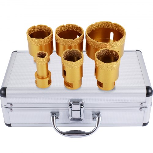 Diamanthålsågsset 6 delar diamantborr med 20 mm-68 mm diamantborr för keramiska plattor marmor