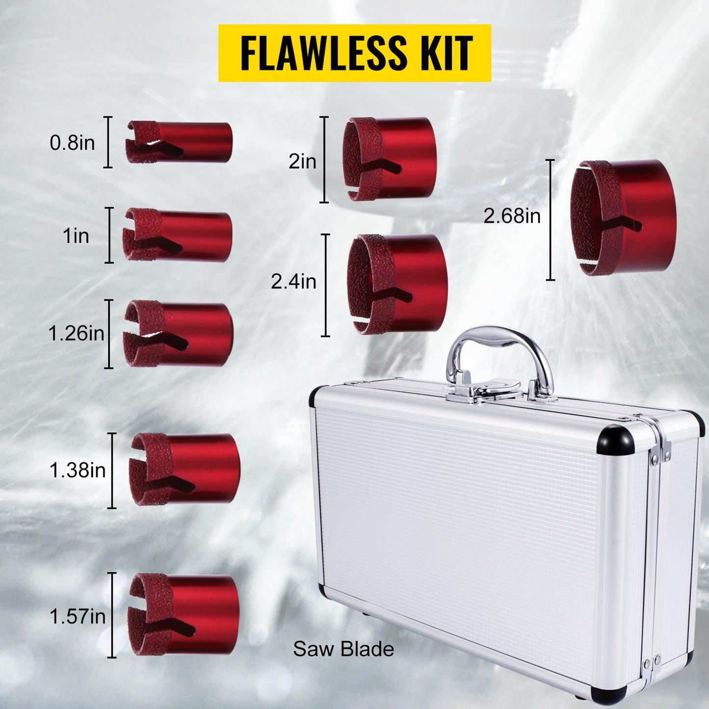 Diamond Drill Bit 20-68MM Hole Saw Core Drill Bits Cutter Tools Set for Tile/Ceramic/Marble/Porcelain Cutting