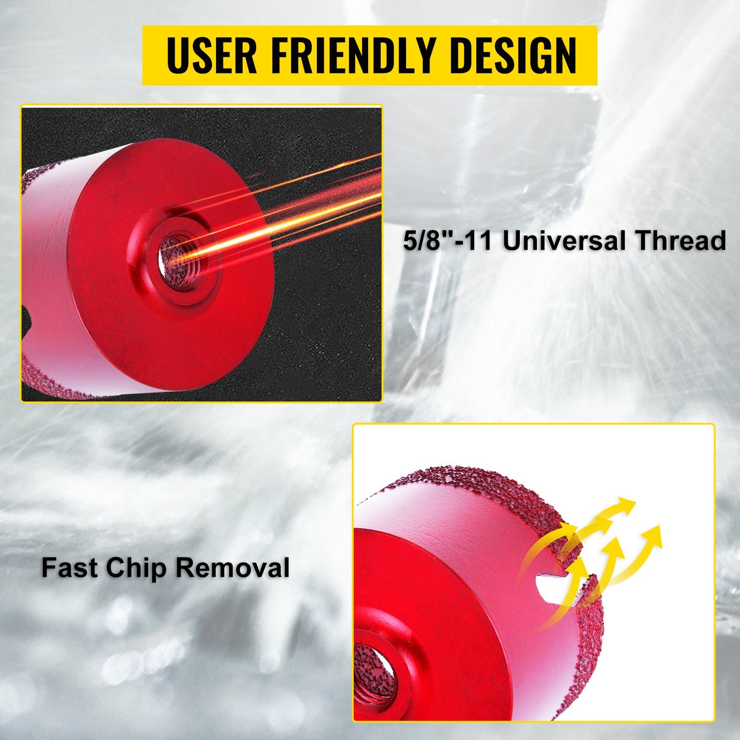 Diamond Drill Bit 20-68MM Hole Saw Core Drill Bits Cutter Tools Set for Tile/Ceramic/Marble/Porcelain Cutting