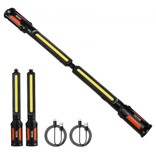 Arbetslampa under huven, 1450 LM, 4400 mAh uppladdningsbar magnetisk ljusstark LED-lampa, bärbar sladdlös arbetslampa för mekaniker, för bilreparationer, inspektion, garage, verkstad, nödbelysning i hemmet