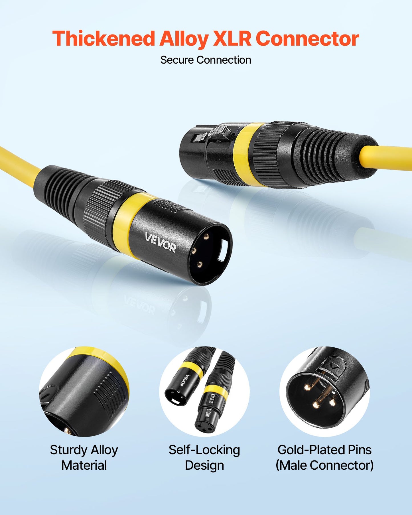XLR-kabel 2 m, 10-pack, skärmade balanserade DMX-hane-till-hona-mikrofonkablar, guldpläterade 3-poliga XLR-mikrofonhögtalarkablar, för scenbelysning, mikrofoner, förstärkare, mixer, högtalarsystem