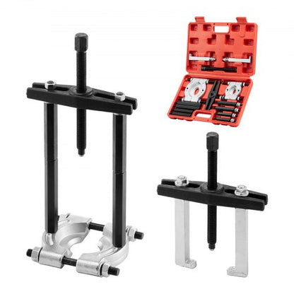 Bearing Puller Kit, 14-Piece 5 Ton Capacity Bearing Separator, Pinion Wheel Bearing Removal Kit with 50 mm and 70 mm Jaws, Bearing Puller Set, Heavy Duty Bearing Splitter Tool Kit with Case