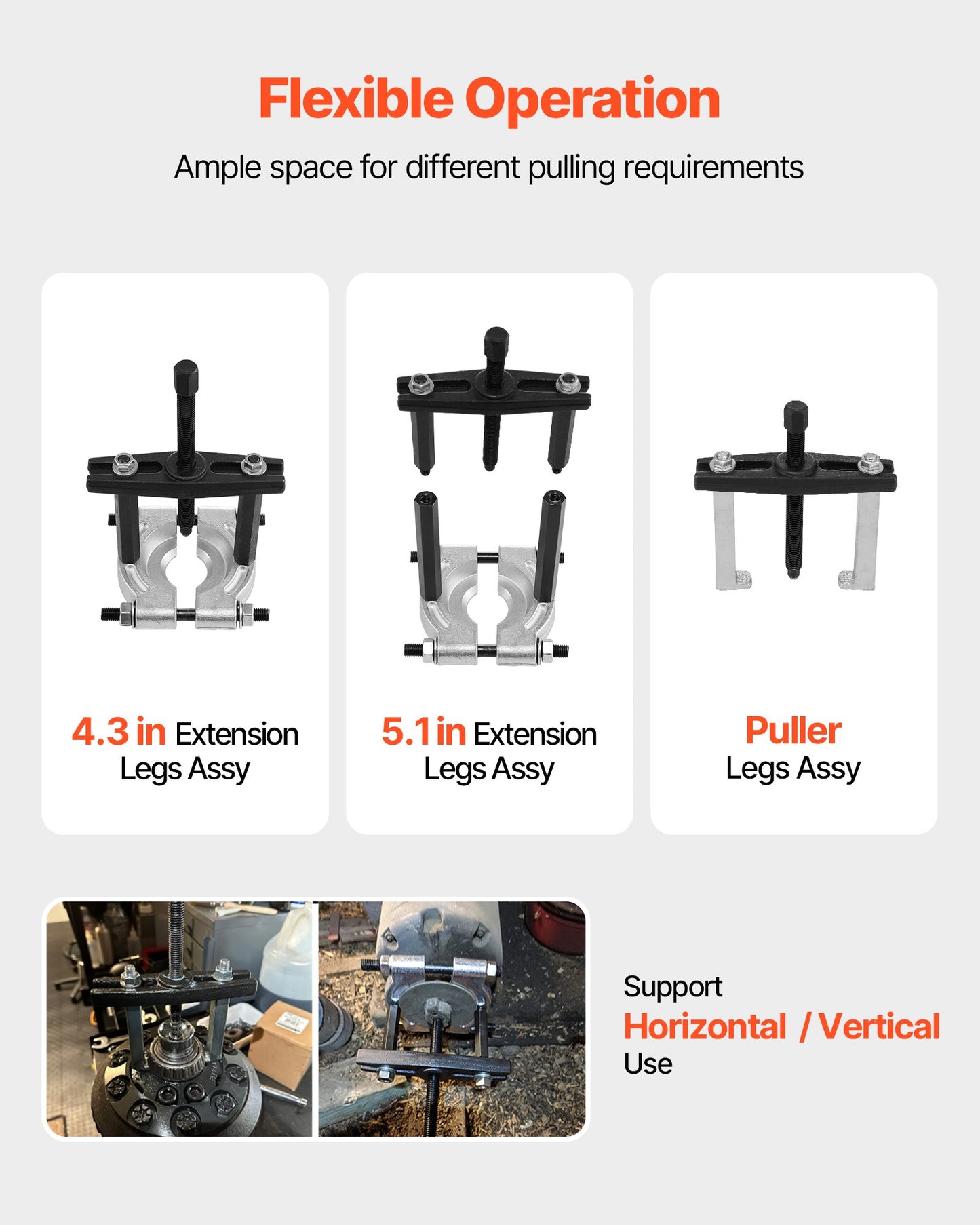 Bearing Puller Kit, 14-Piece 5 Ton Capacity Bearing Separator, Pinion Wheel Bearing Removal Kit with 50 mm and 70 mm Jaws, Bearing Puller Set, Heavy Duty Bearing Splitter Tool Kit with Case