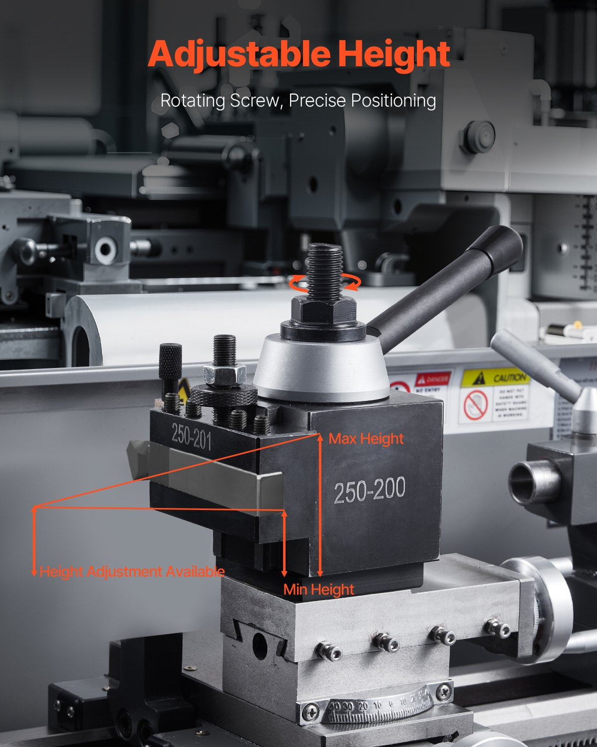 Quick Change Tool Post Set, 6 Pcs, Includes Lathe Tool Holders, Wedge Type Tool Post with Turning Tool Holder Accessories, for Mini Lathe & Metal Lathe 254-381 mm(10"-15") Swing, Durable Steel Material