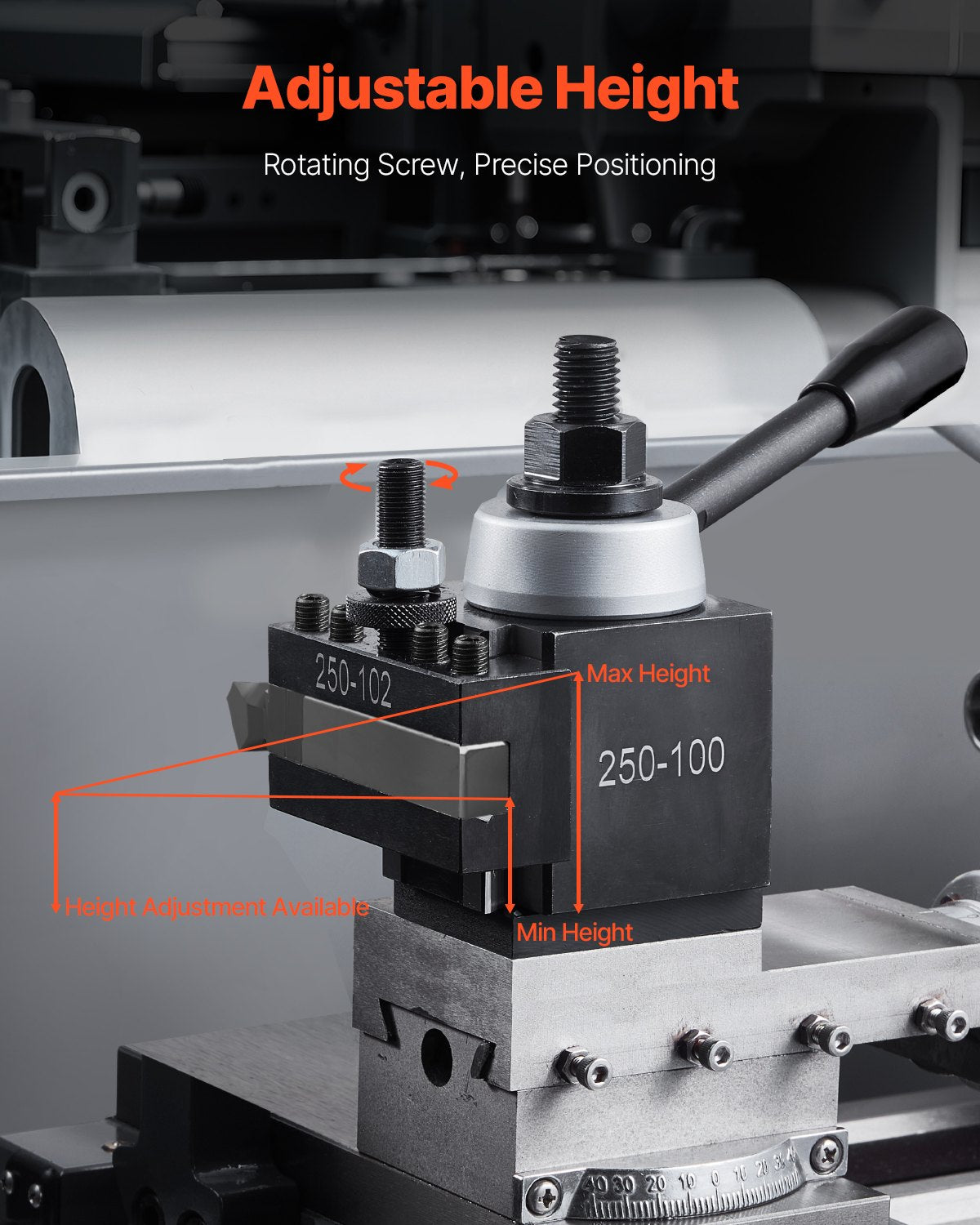 Quick Change Tool Post Set, 6 Pcs, Includes Lathe Tool Holders, Wedge Type Tool Post with Turning Tool Holder Accessories, Fit for Mini Lathe & Metal Lathe 6"-12" Swing, Durable Steel Material