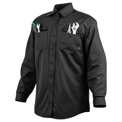 Flamskyddad svetsjacka - XXL-storlek, 180 g FR-bomullssvetsjacka, maskintvättbar värmebeständig säkerhetsjacka med krage, justerbara manschetter och fickor, uppfyller ATPV 9,2 kcal/cm² ljusbågsklassning