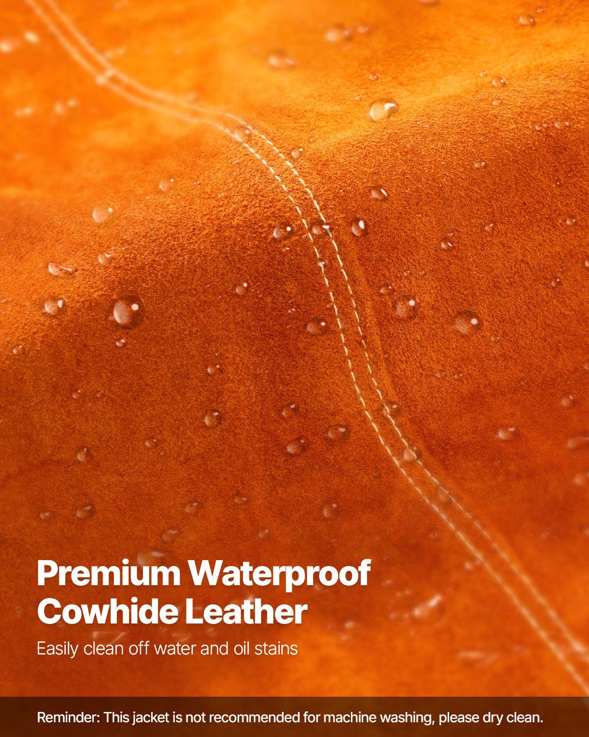 Flamskyddad svetsjacka - Storlek L, Kraftig svetsjacka i nötskinn, Vattentät värmebeständig säkerhetsjacka med tryckknappar, 4 fickor och justerbara manschetter för svetsare Stålverk