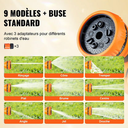 Retractable Hose Reel Water Hose Reel 25m x 1.3cm 180° Swivel Wall-Mounted