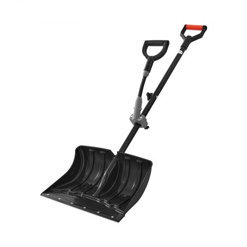 Snow Shovel for Driveway, 45.5cm Wide Snow Shovel with Assist D-shaped Handles, Non Slip Grip, Large Capacity Snowplow Shovels, Lightweight Snows Removal Tool for Garden Car Camping Outdoors