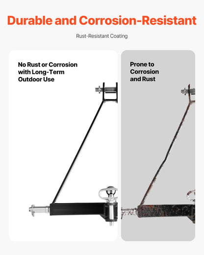 3 Point Hitch Receiver with 2 in Receiver, 3pt Quick Hitch Attachment, 6,000 lbs Capacity, Heavy Duty Tractor Tow Drawbar Adapter, Compatible with Kubota, Mahindra, John Deere, Massey Ferguson