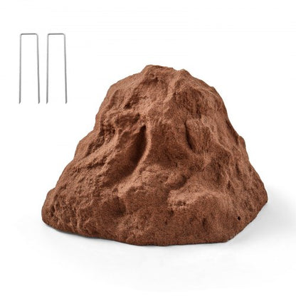 Faux Rock Cover, Outdoor Fake Rock Well Pump Cover, Realistic Natural Texture, Lightweight & Weather-Resistant Polyresin Artificial Boulder for Landscaping Garden Yard Décor, Brown, Small Size