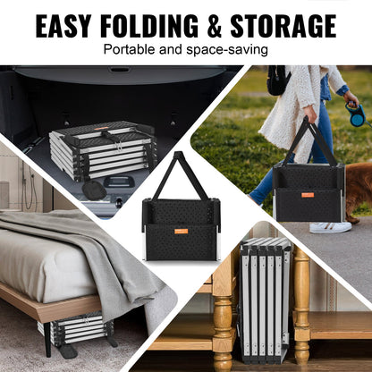 Hundtrappa för bilar 5-stegs hopfällbar hundtrappa i aluminium Belastar upp till 68 kg