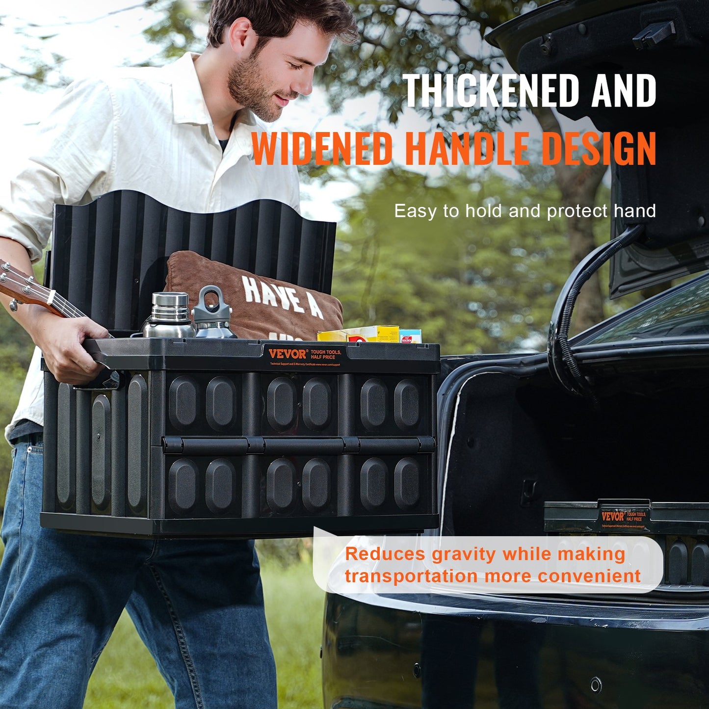 Collapsible Storage Bins with Lids, 45L 3 Packs, Folding Plastic Stackable Utility Crates with Handles, Large Heavy Duty Containers for Clothes, Toys, Books, Snack, Shoes, and Grocery Organizing