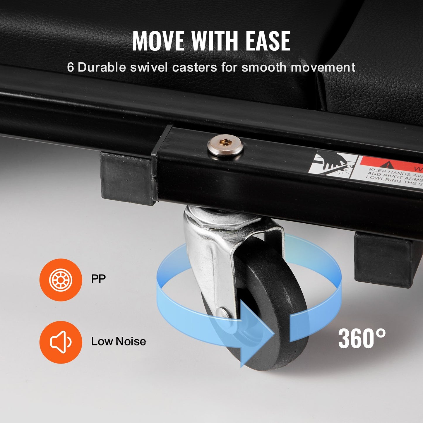 101.6 cm Foldable Z Garage Creeper Mechanic Creeper Stool 204.1 kg Capacity