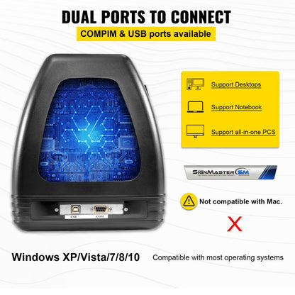 Vinyl Cutter Plotter Machine 53” Signmaster Software Sign Making Machine 1350mm Paper Feed Vinyl Cutter Plotter with Stand (53” 1350mm)