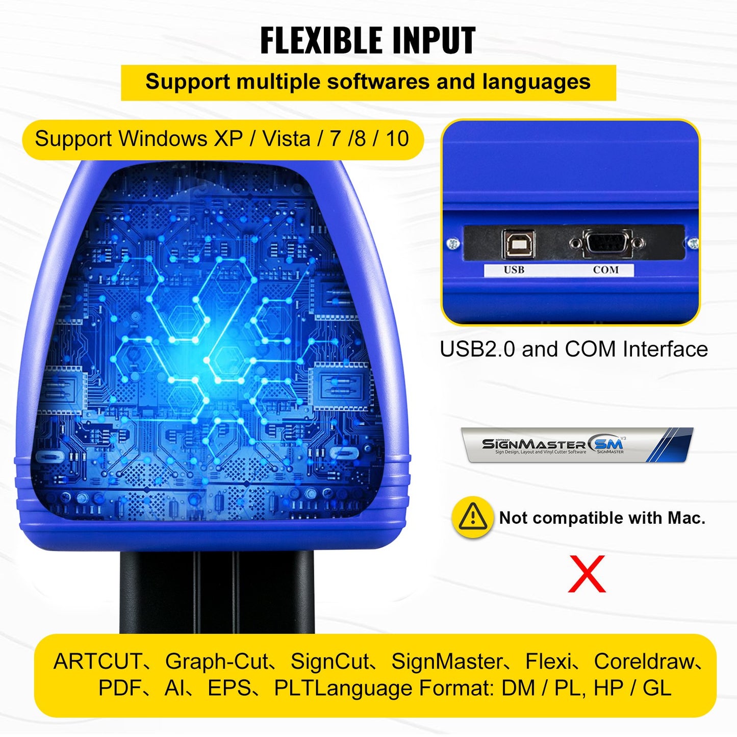 Vinyl Cutter 870mm Vinyl Cutter Machine Maximum Paper Feed 34inch Vinyl Plotter Cutter Machine with Sturdy Floor Stand Adjustable Force and Speed for Sign Making Vinyl Plotter