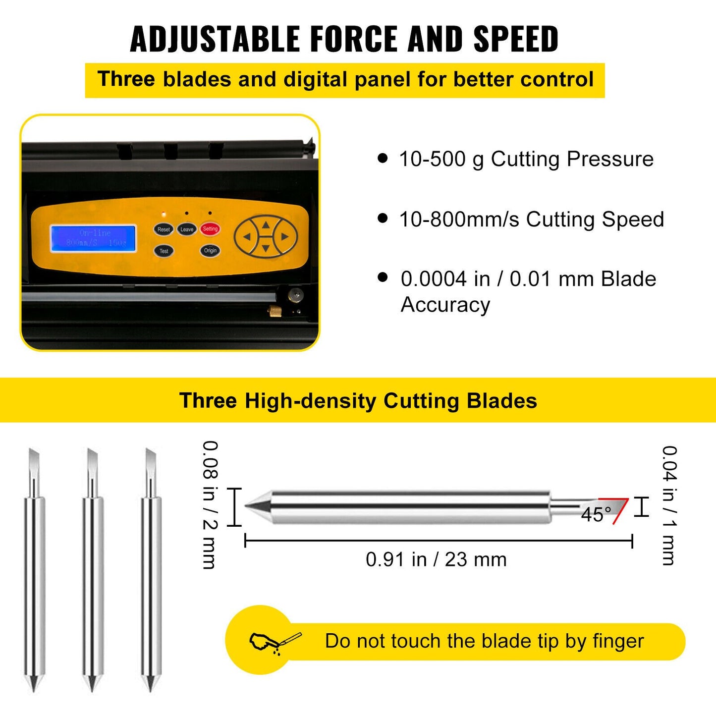 Vinyl Cutter Machine, 28-inch Cutting Plotter, Adjustable Speed and Force, DIY Cutting Machine Kit for Signs Banners Stickers with Floor Stand SignMaster Software Tools for Windows