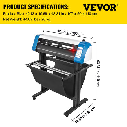 34" Vinyl Cutter Machine Cutting Plotter Semi-Automatic Sensor Sticker USB