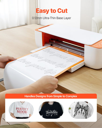 Heat Transfer Vinyl, 304.8 x 7260mm, Glossy White HTV Iron on Vinyl Roll, Easy to Cut and Weed, Strong Adhesion, Compatible with Cutting Machines, for Various Materials, T-shirts, Pillows, Hats