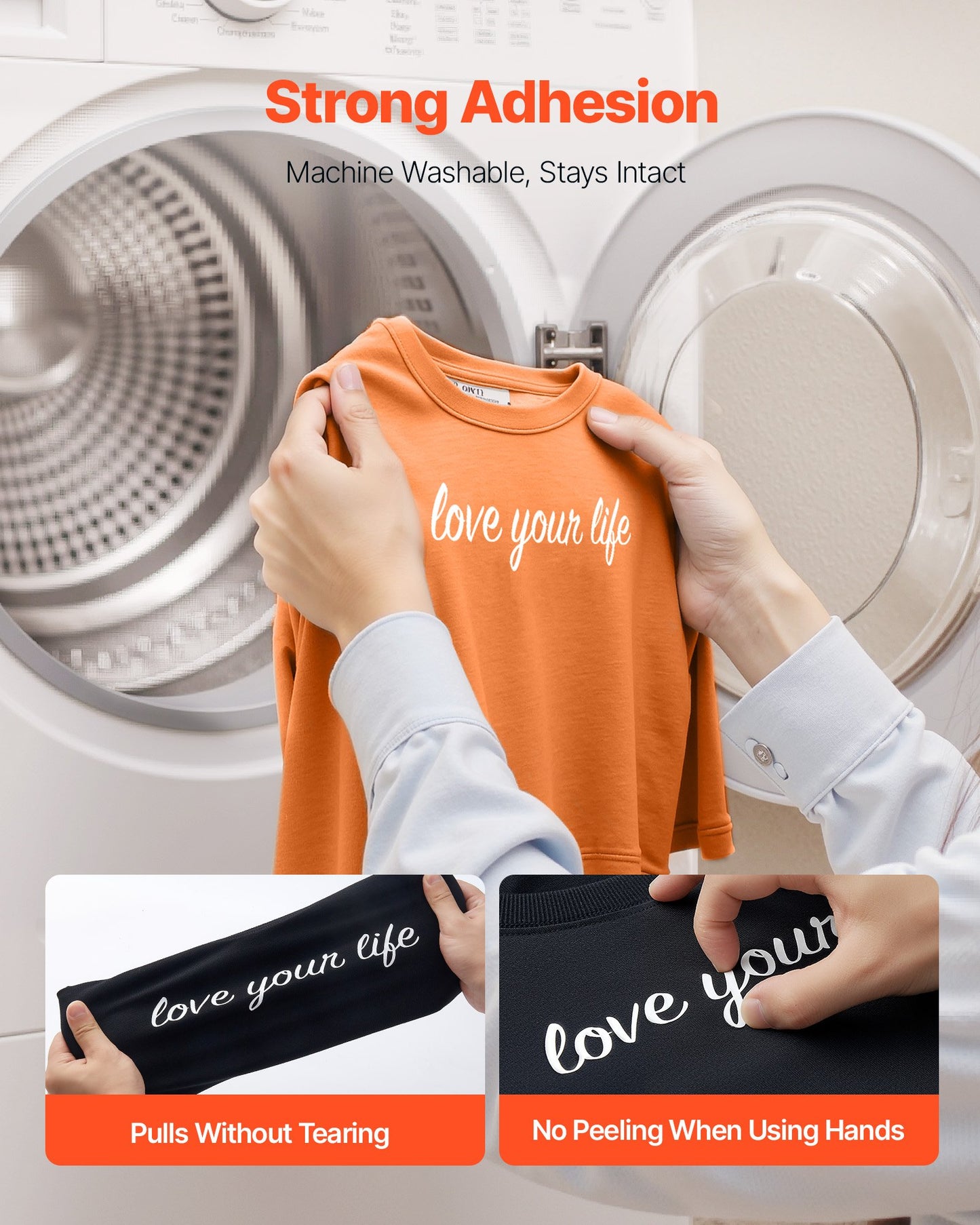 Heat Transfer Vinyl, 304.8 x 7260mm, Glossy White HTV Iron on Vinyl Roll, Easy to Cut and Weed, Strong Adhesion, Compatible with Cutting Machines, for Various Materials, T-shirts, Pillows, Hats