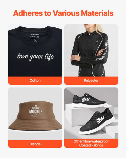 Heat Transfer Vinyl, 304.8 x 15240mm, Glossy White HTV Iron on Vinyl Roll, Easy to Cut and Weed, Strong Adhesion, Compatible with Cutting Machines, for Various Materials, T-shirts, Pillows, Hats