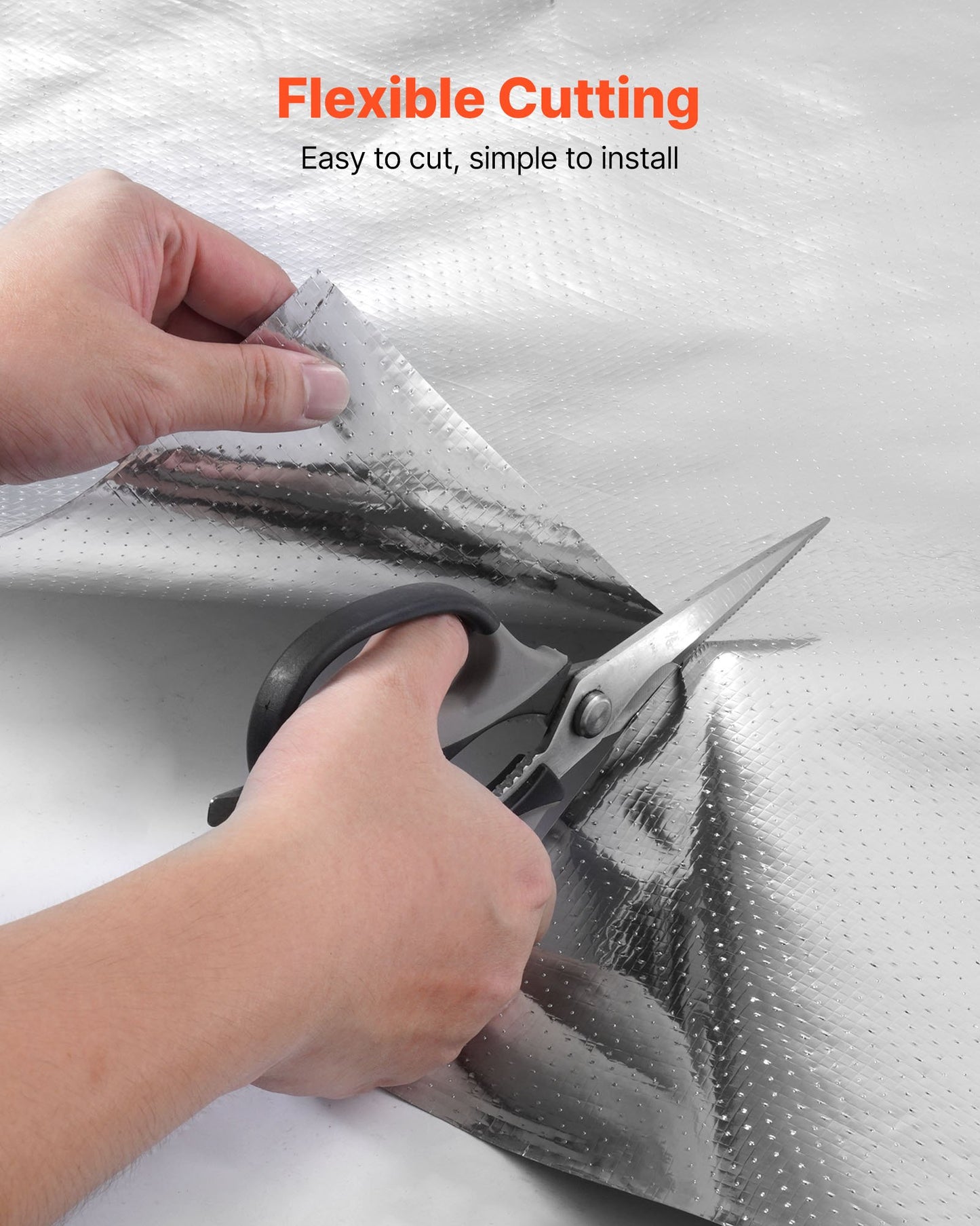 Double Reflective Insulation Roll, Perforated Woven Fabric Radiant Barrier, 0.15mm 76.2m x 1.22m, Double-Sided Aluminum Foil Heat Reflective Shield, Thermal Insulation Roll for Window RV Roof