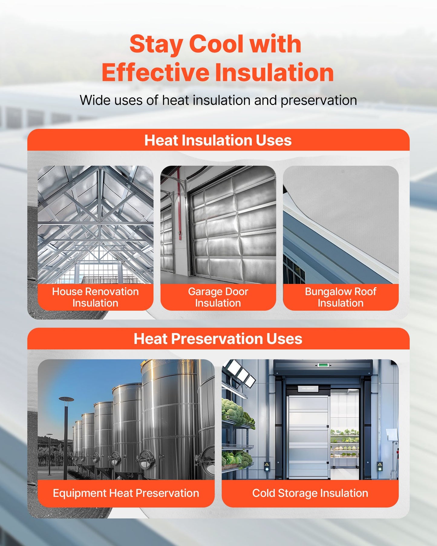 Double Reflective Insulation Roll, Perforated Woven Fabric Radiant Barrier, 0.15mm 76.2m x 1.22m, Double-Sided Aluminum Foil Heat Reflective Shield, Thermal Insulation Roll for Window RV Roof