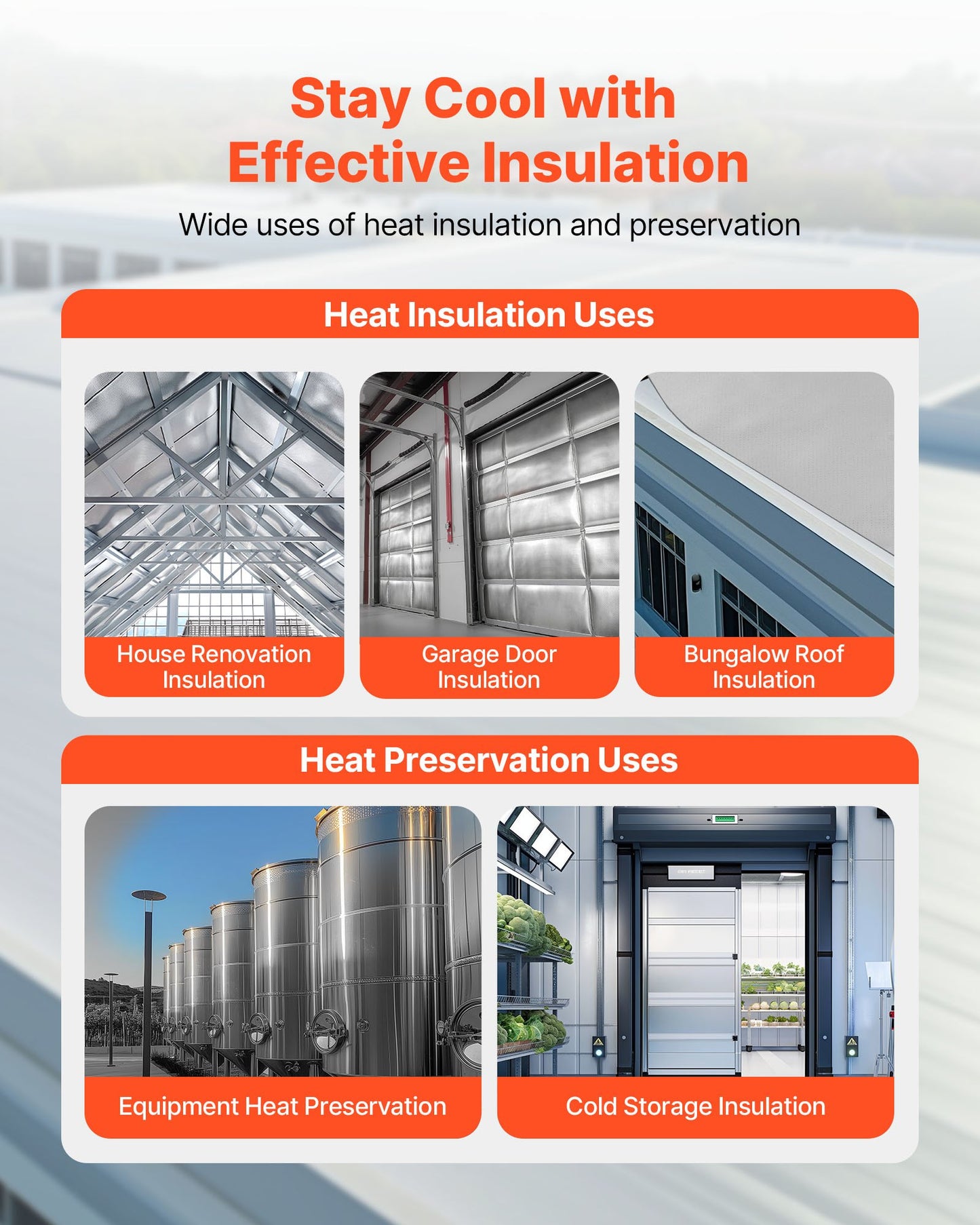 Double Reflective Insulation Roll, Perforated Woven Fabric Radiant Barrier, 0.15mm 38.1 m x 1.22 m, Double-Sided Aluminum Foil Heat Reflective Shield, Thermal Insulation Roll for Window RV Roof
