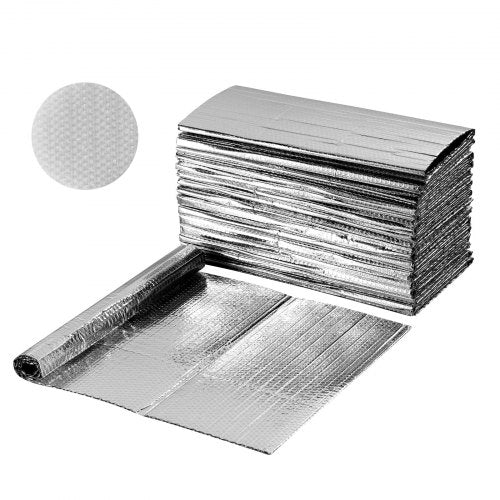 Double Reflective Insulation Sheet, 16PCS Double-Sided Aluminum Foil Radiant Barrier, 6mm 1.22 m x 0.61 m, Dual-Layer Air Bubble Heat Reflective Shield, Thermal Insulation Rolls