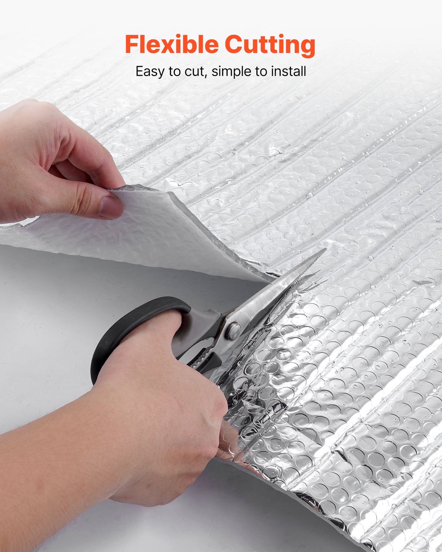 Dubbelreflekterande isoleringsrulle, dubbelsidig aluminiumfolie strålningsbarriär, 6 mm 30,48 m x 1,22 m, dubbla lager luftbubblor värmereflekterande sköld, värmeisoleringsrulle för garageportsfönster husbilstak