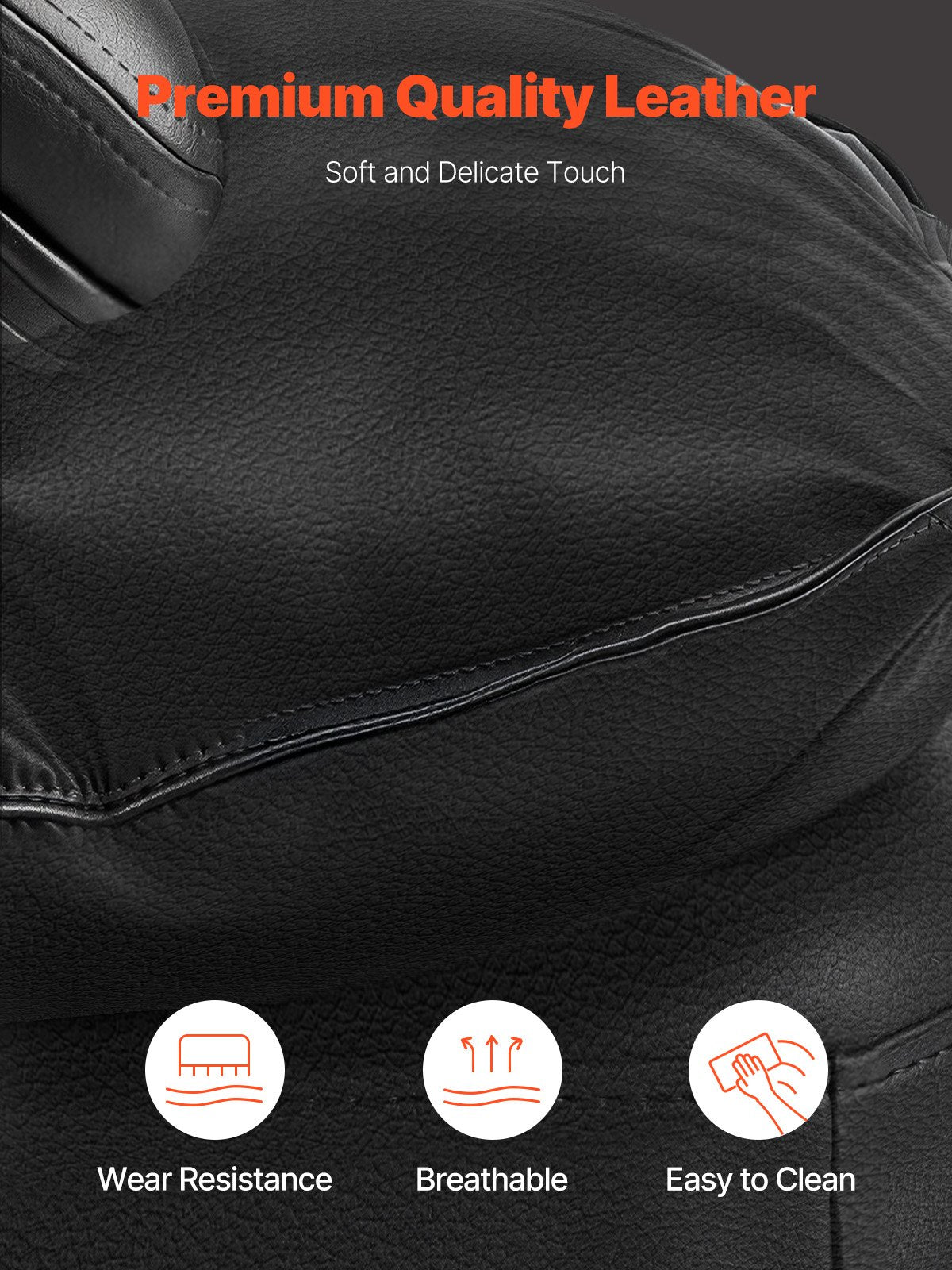 Executive Office Chair, High Back Chair with Footrest and Lumbar Pillow, Ergonomic Desk Chair 135° Recline & Adjustable Height, PU Leather Swivel Rolling Chair for Work, Study, Game, Black