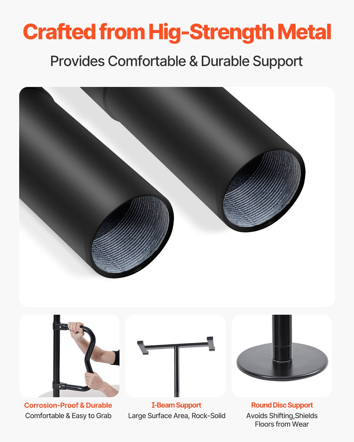 Floor-to-Ceiling Transfer Pole, Tension Mounted Bathroom Grab Bar with Anti-Slip Curve Handle, 300 Lbs Capacity Security Pole for Elderly, Ideal Senior Safety Pole for 7-10 Ft Ceilings, Black