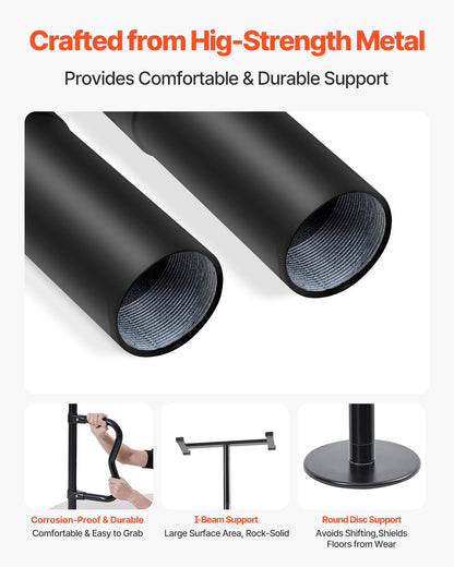 Floor-to-Ceiling Transfer Pole, Tension Mounted Bathroom Grab Bar with Anti-Slip Curve Handle, 300 Lbs Capacity Security Pole for Elderly, Ideal Senior Safety Pole for 7-10 Ft Ceilings, Black