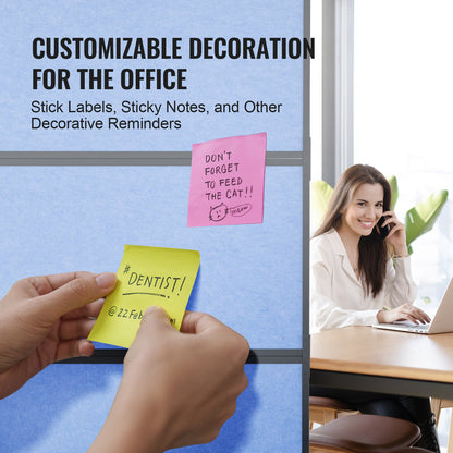 Kontorsavdelare, 2-panels kontorsavdelare, fristående kontorsavdelare Väggavdelare och avskildhet minskar buller och rumsavgränsning, ljusblå