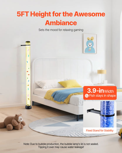 Bubble Tube Lamp 16 Color 150 cm Sensory Aquarium Lamp for Relief Calming