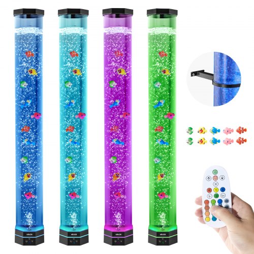Bubble Tube Lamp 16 Color 1 m Sensory Aquarium Lamp for Relief Calming