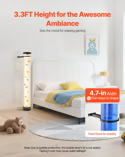 Bubble Tube Lamp 16 Color 1 m Sensory Aquarium Lamp for Relief Calming