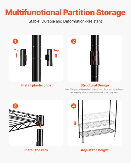 Över tvättmaskin och torktumlare förvaringshyllor, 5 våningar torkställning för tvättstugan med galge och krokar, två rader justerbara tvättmaskinhyllor platsbesparande, för förvaring och organisering i tvättstugan, svart
