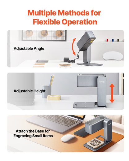 Portable Laser Engraver, 600 mm/s High Speed, 5W Handheld Engraving Machine, DIY Laser Engraver and Cutter Basic Set, for Mental, Single Blue Laser Wood, Leather, Arylic, Fiber, Jewelry, Glass