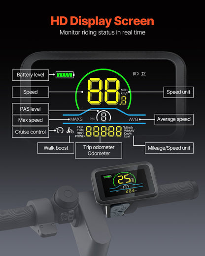 1000W elcykelkonverteringskit, 48V 420rpm 26" framhjulsnavmotorkit för elcykel med uppgraderad hastighetsregulator, gasreglage, LCD-display och PAS-system för racercykel