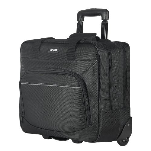 Rolling Laptop Bag 15.6 Inch(39.6cm) Wheeled Computer Bag for Women & Men Black