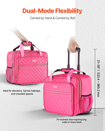 Rolling Laptop Bag 17,3 inch (43,9 cm) Wheeled Computer Bag for Travel Women Men