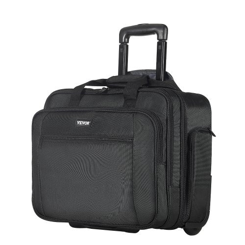 Rolling Laptop Bag 17.3 Inch / 43,9 cm Wheeled Computer Bag for Women & Men Black