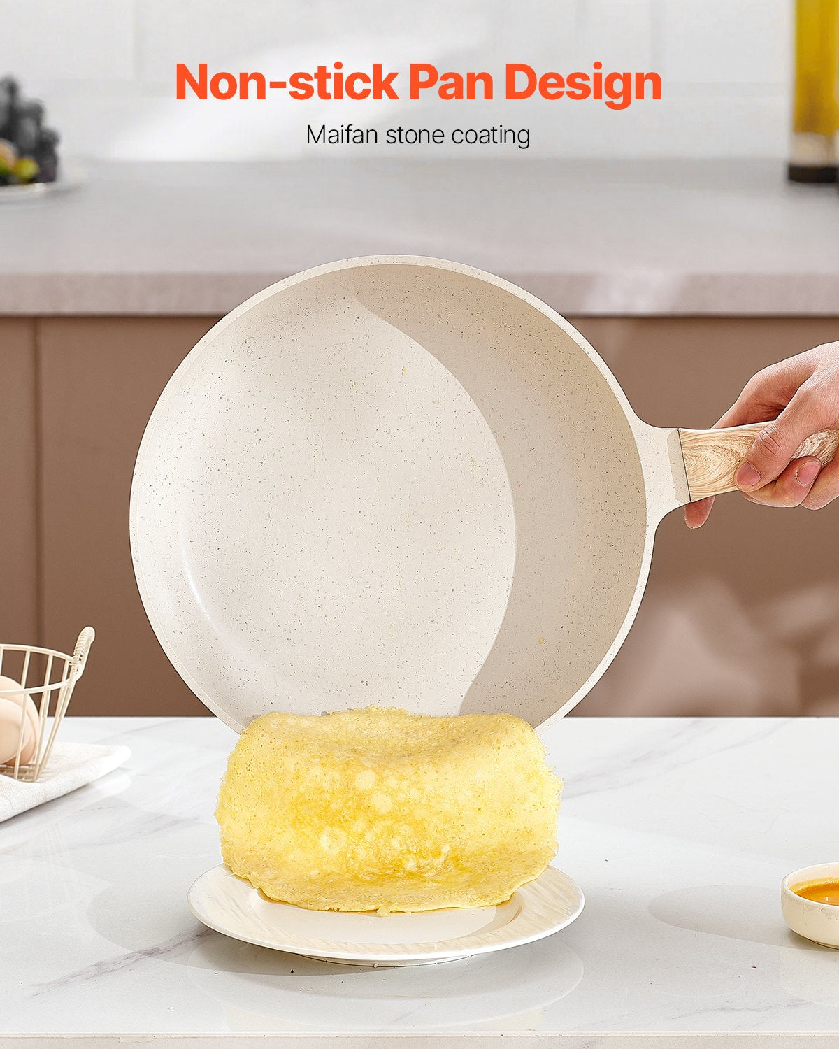 17 Piece Pots and Pans Set, Granite Nonstick Cookware Set, Induction Cookwares, Kitchen RV Cooking Sets with Frying, Sauce, Saute, Tempered Glass Lids, and Pan Protectors, White